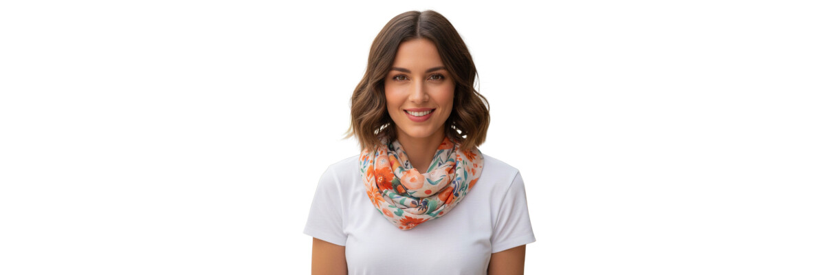 Moderne Damen Loops Halstücher Schals - Damen Loops, Schlauchschals aus Seide und weicher Viskose, Loops mehrfarbig bunt leicht