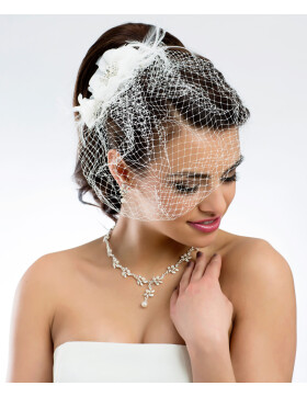 Braut Haargesteck Fascinator mit Bl&uuml;me und Federn,...