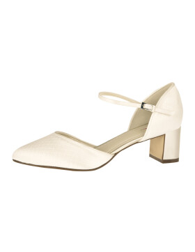 Brautschuhe Sunny Ivory Satin / Cosmic Lace 36 Gr. SALE