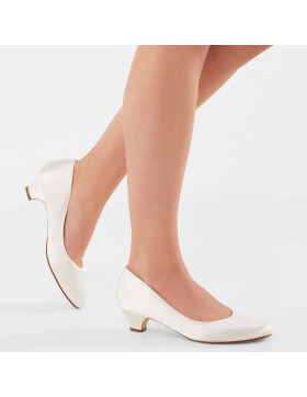 Brautschuhe Paula Ivory Satin SALE 6 - 39