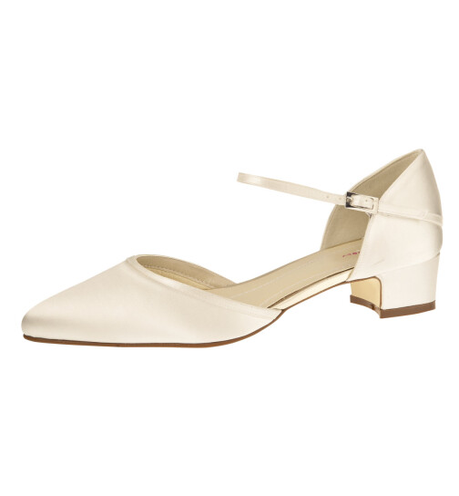 Brautschuhe Piper Ivory Satin, Schmal  / SALE  Gr. 38