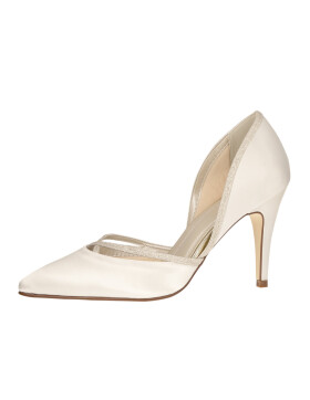 Brautschuhe Georgia Ivory Satin/ Fine Glitter SALE
