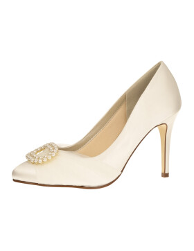 Brautschuhe Beatrice Ivory Satin/ Italian T&uuml;lle 40,5...