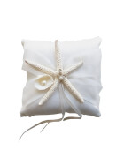 Ringkissen mit Stern in Ivory