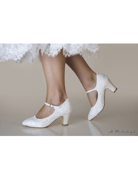 Brautschuhe Agnes Ivory Satin / G.Westerleigh 7 - 40