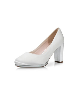 Brautschuhe Clair Ivory Satin/ Silver Mirror 6 - 39