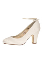 Brautschuhe Polly Ivory Satin/ Polka Dot SALE