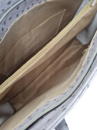 Leder Damen Tasche, Aktentasche, Business Tasche, Schultertasche italienische Handarbeit Krokoleder - grau