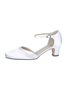 Brautschuhe Anika Pure White Satin / reduziert