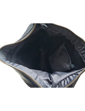 " Anna "Bear Design Leder Tasche Shopper Schultertasche echtes Leder Vintage Look Blau