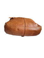 " Anna "Bear Design Leder Tasche Shopper Schultertasche echtes Leder Vintage Look Gelb