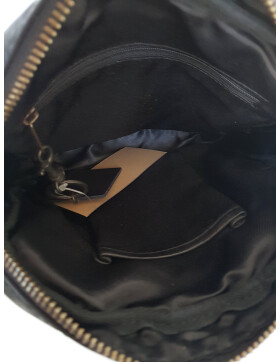 Bear Design Tasche Umh&auml;ngetasche Crossbody &quot; Robin&quot; CL35952 gewaschenes Leder in Used Look Schwarz