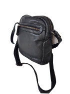 Bear Design Tasche Umh&auml;ngetasche Crossbody &quot; Robin&quot; CL35952 gewaschenes Leder in Used Look Schwarz