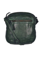 Bear Design Tasche Umh&auml;ngetasche Crossbody " Robin" CL35952 gewaschenes Leder in Used Look Gr&uuml;n