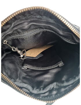 Bear Design Tasche Umh&auml;ngetasche Crossbody " Robin" CL35952 gewaschenes Leder in Used Look Blau