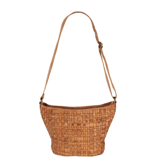 Bear-Design Shopper Beutel- / Schultertasche geflochten CL32503 , Mittelgro&szlig;