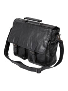Bear Design Business- / Laptop- / Aktentasche Collegetasche XXL UNISEX, gewaschenes Leder CL32845
