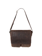 Bear Design Business- / Laptop- / Aktentasche Collegetasche XXL UNISEX, B&uuml;ffel Leder HD 31252