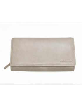 Leder Damen Geldbörse XXL, Lederbörse Portemonnaie Brieftasche Nappaleder mit Geldscheinfächer, Box Travel Organizer Helltan