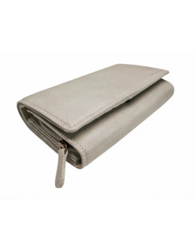 Leder Damen Geldbörse XXL, Lederbörse Portemonnaie Brieftasche Nappaleder mit Geldscheinfächer, Box Travel Organizer Helltan