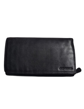 Leder Damen Geldbörse XXL, Lederbörse Portemonnaie Brieftasche Nappaleder mit Geldscheinfächer, Box Travel Organizer Schwarz