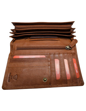Leder Damen Geldbörse XXL, Lederbörse Portemonnaie Brieftasche Nappaleder mit Geldscheinfächer, Box Travel Organizer Türkis
