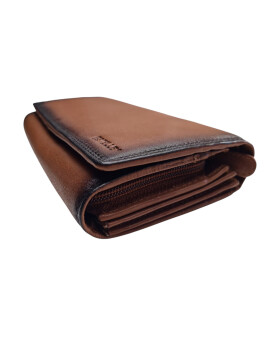 Leder Damen Geldbörse XXL, Lederbörse Portemonnaie Brieftasche Nappaleder mit Geldscheinfächer, Box Travel Organizer Türkis