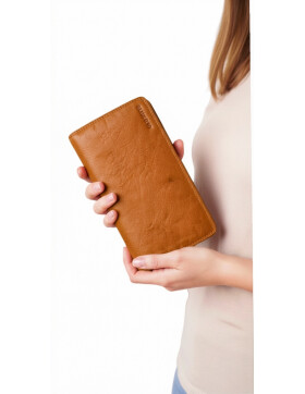 Leder Damen Geldbörse XXL, Lederbörse Portemonnaie Brieftasche Nappaleder mit Geldscheinfächer, Box Travel Organizer Türkis