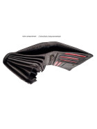 Leder Damen Geldbörse XXL, Lederbörse Portemonnaie Brieftasche Nappaleder mit Geldscheinfächer, Box Travel Organizer Grau