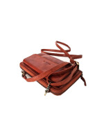 Damen Leder Handytasche Geldb&ouml;rse, Umh&auml;ngetasche Crossbody Bag Handy Brieftasche,Smartphone Umh&auml;ngetasche, kleine Umh&auml;ngetasche Cognac