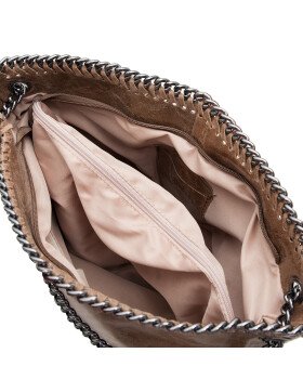 Damen Tasche echt.Leder, Leder Beuteltasche Taupe, Leder...
