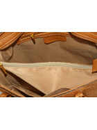 Damen Tasche Leder Cognac ,Shopper Henkeltasche Beutel Tote Bag
