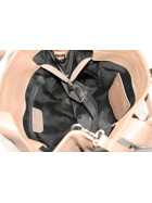Damen Leder Tasche ,Shopper Schultertasche Taupe, italienische Handarbeit