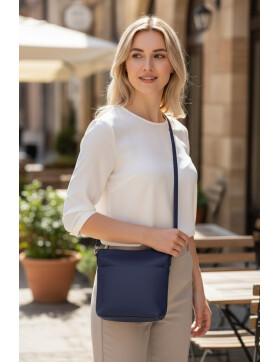 Damen Leder Tasche , Schultertasche klein, Italienische Umhängetasche mit Henkel, Beuteltasche Leder, Lederbeutel Italienische Handarbeit