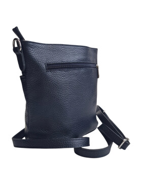 Damen Leder Tasche blau, Schultertasche klein, Italienische Umhängetasche mit Henkel, Beuteltasche Leder, Lederbeutel Italienische Handarbeit