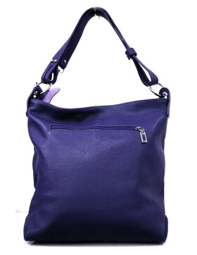 Damen Leder Tasche, Schultertasche klein, Italienische Umh&auml;ngetasche mit Henkel, Beuteltasche Leder, Lederbeutel Italienische Handarbeit Lila