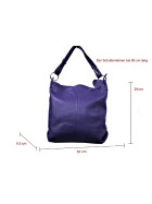 Damen Leder Tasche, Schultertasche klein, Italienische Umh&auml;ngetasche mit Henkel, Beuteltasche Leder, Lederbeutel Italienische Handarbeit Lila