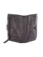 Bear Design Leder Herren Geldb&ouml;rse klein mit RFID Schutz, Lederb&ouml;rse Portemonnaie mit M&uuml;nzfach und Visitenh&uuml;llen CL 527 Grau