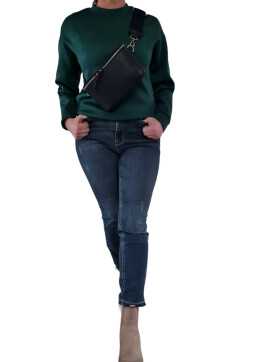 Damen Mode H&uuml;fttasche mit Gurt, Brusttasche mit bereitem Gurt, G&uuml;rteltasche,Crossbody Tasche, Umh&auml;ngetasche italienisches Echtleder mint