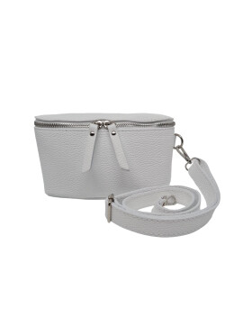 Damen Mode H&uuml;fttasche mit Gurt, Brusttasche mit bereitem Gurt, G&uuml;rteltasche,Crossbody Tasche, Umh&auml;ngetasche italienisches Echtleder Wei&szlig;
