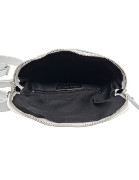 Damen Mode H&uuml;fttasche mit Gurt, Brusttasche mit bereitem Gurt, G&uuml;rteltasche,Crossbody Tasche, Umh&auml;ngetasche italienisches Echtleder Wei&szlig;
