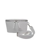 Damen Mode H&uuml;fttasche mit Gurt, Brusttasche mit bereitem Gurt, G&uuml;rteltasche,Crossbody Tasche, Umh&auml;ngetasche italienisches Echtleder Wei&szlig;