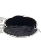 Damen Mode H&uuml;fttasche mit Gurt, Brusttasche mit bereitem Gurt, G&uuml;rteltasche,Crossbody Tasche, Umh&auml;ngetasche italienisches Echtleder Wei&szlig;