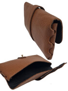 Damen Leder G&uuml;rteltasche, abnehmbare Taillie Tasche, Taillien Beutel, kleine G&uuml;rtelb&ouml;rse, H&uuml;ftb&ouml;rse Leder cognac