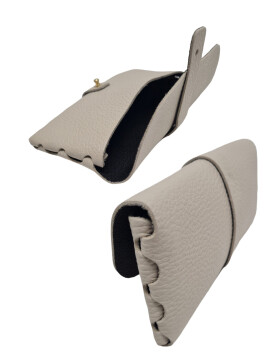 Damen Leder G&uuml;rteltasche, abnehmbare Taillie Tasche, Taillien Beutel, kleine G&uuml;rtelb&ouml;rse, H&uuml;ftb&ouml;rse Leder creme