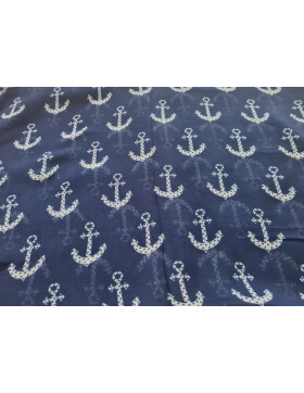 Loop - Schal/Schlauchschal, Schlauchtuch leicht, Halstuch Marine,Anker Motiv Viskose Blau