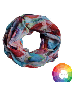 Damen Loop Schal Bunt, Schlauchschal dünn, Halstuch...