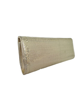 Abendtasche Clutch Disko Tasche mit Nieten, Pailetten, Strasssteinen Gold