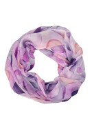 Loop Schal Schlauchschal mit Kreismuster mehrfarbig, bunt, Loop dünn leicht Lila/Violet