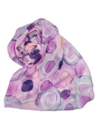 Loop Schal Schlauchschal mit Kreismuster mehrfarbig, bunt, Loop dünn leicht Lila/Violet